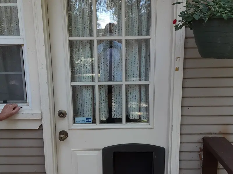 New exterior door installed