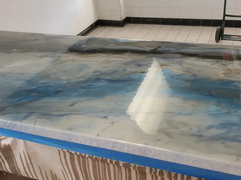 Custom epoxy countertop