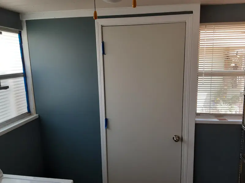 Interior painting in progress